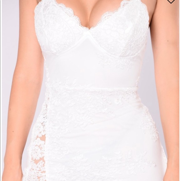 A Night In Tokyo Lace Dress - White - Picture 2 of 2